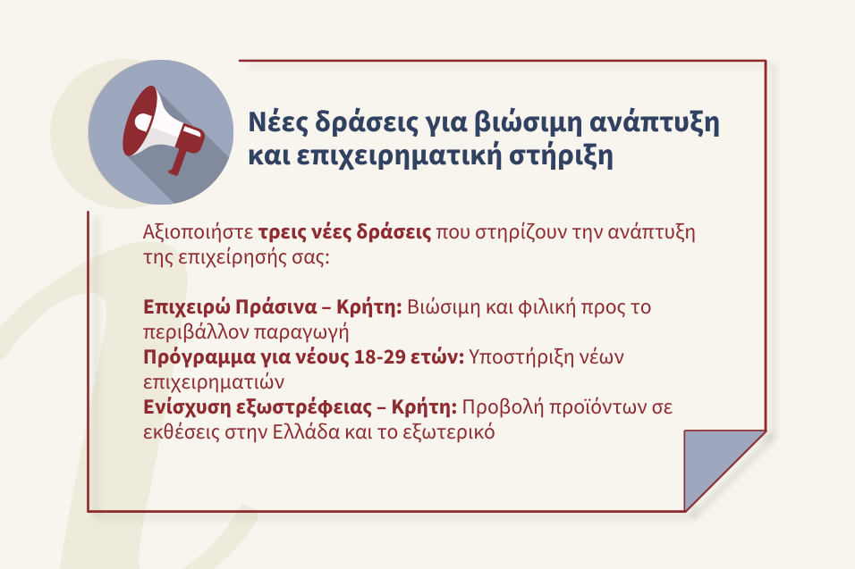 Νέα προγράμματα χρηματοδότησης - Ξεκίνησαν οι αιτήσεις
